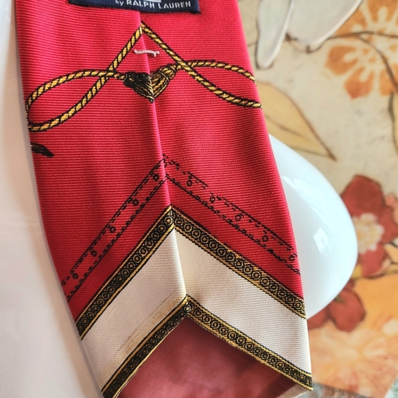 80s POLO Ralph Lauren Preppy HTF Fox Hunt HORSES Plaid Wide Collector Neck Tie - Picture 10 of 13